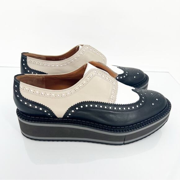 NEW Clergerie Becka Derbies Shoes 10 Noir - Picture 4 of 8